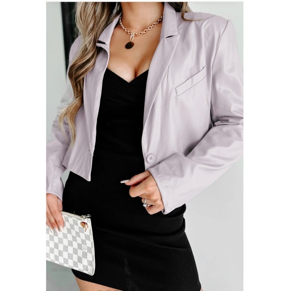 Faux Leather Crop Jacket - Picture 7 of 11